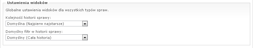 Ustawienia widoków